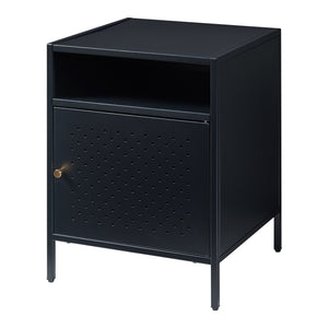 Szafka nocna Janakkala 55x40x40 cm stalowa czarna [en.casa]