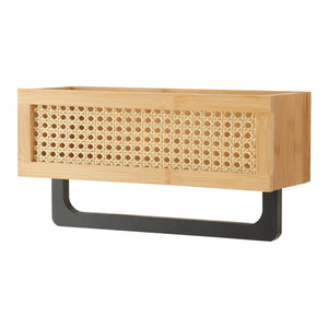 Tervola półka ścienna 36x13x19 cm bambus rattan [en.casa]