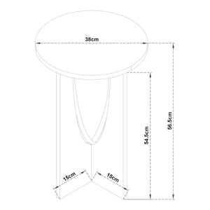 Stolik boczny Rindal 38x56,5 cm dąb [en.casa]