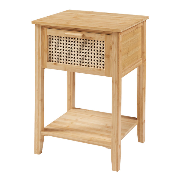 Stolik nocny Leirfjord 60x40x35 cm bambus natura [en.casa]