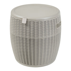 Stołek Cool Box Avetrana 44xØ40 cm jasnobrązowy [casa.pro]