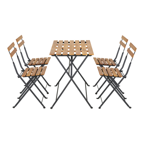 Zestaw mebli ogrodowych Bovino 5-częściowy drewno akacjowe [casa.pro]