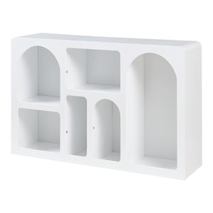 Kredens Vågå z otwartymi przegródkami 110x30x70 cm Biały [en.casa]