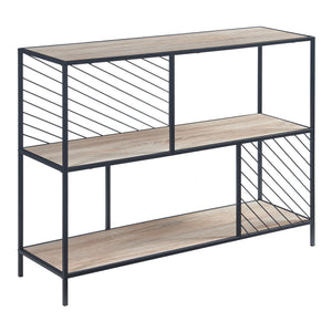 Konsola Övertorneå 100x30x75 cm czarny/dąb [en.casa]