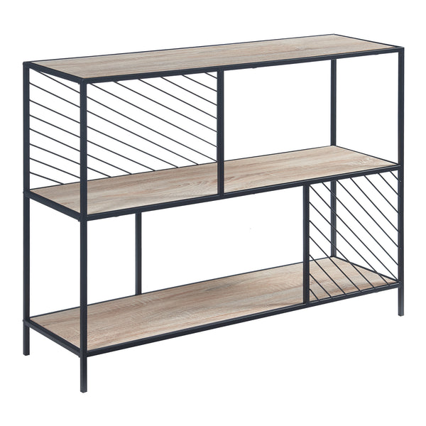 Konsola Övertorneå 100x30x75 cm czarny/dąb [en.casa]