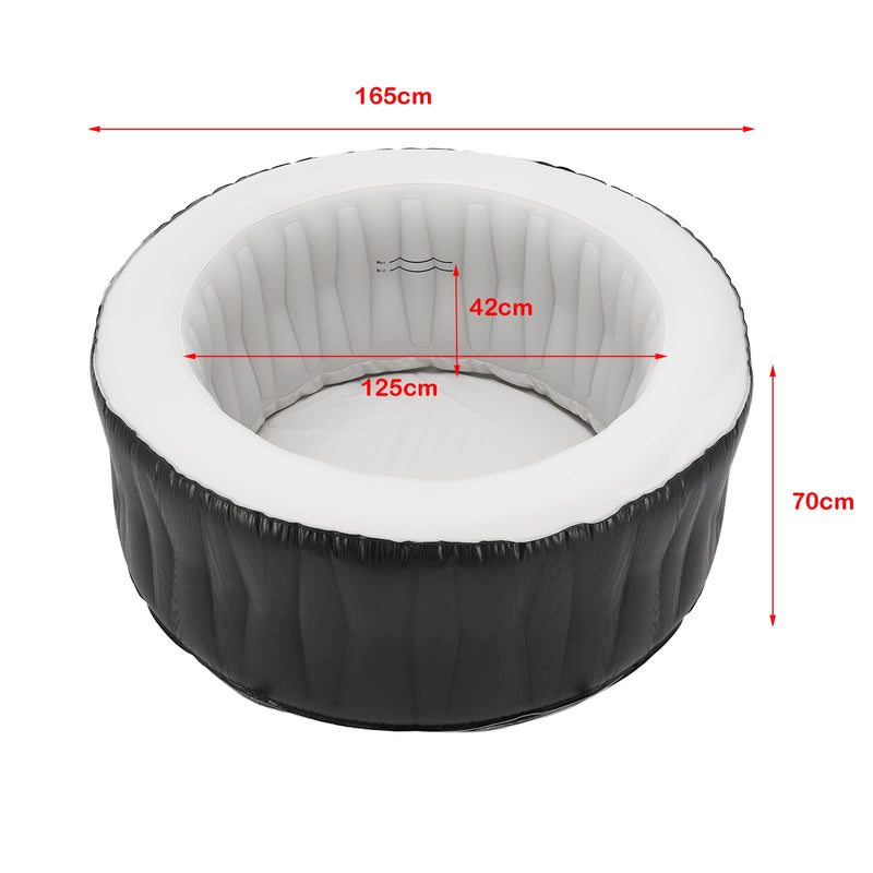 Szkic wymiarowy Nadmuchiwane jacuzzi Carbone 165x70 cm [pro.tec]