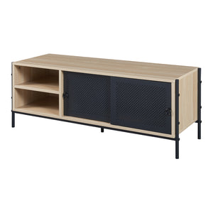 Szafka pod TV Tysnes 120x40x45 cm dąb/czarny [en.casa]