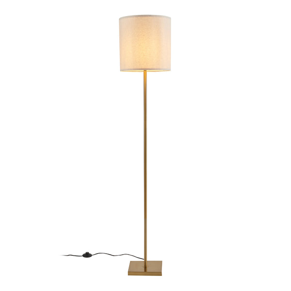 Lampa podłogowa Fildholm 157cm kolor mosiądz/wygląd lnu [lux.pro]