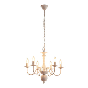 Żyrandol Berkeley metal vintage biały [lux.pro]