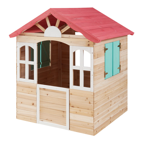 Domek do zabawy dla dzieci Lulä 130x115x101 cm drewno [casa.pro]