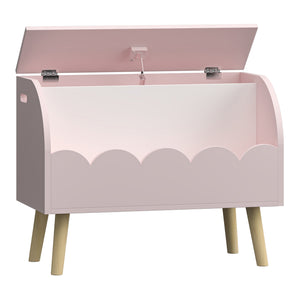 Pudełko na zabawki Vestnes 60x30x44 cm Cotton Candy/Białe [en.casa]