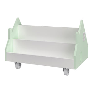 Mobilna półka dziecięca Vipsali 50x33x34 cm miętowa zieleń/biała [en.casa]