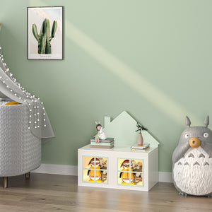 Pudełko na zabawki Vipsali 56x60x33 cm miętowy zielony/biały [en.casa]