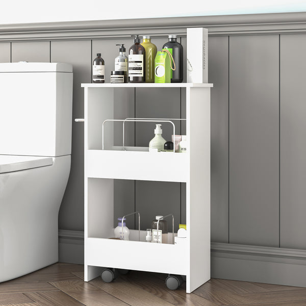 Wózek Katra 67x40x20 cm Biały [en.casa]