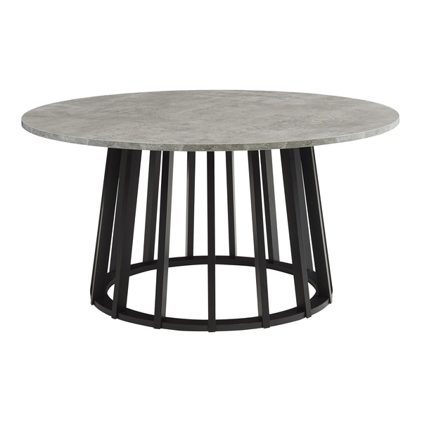 Stolik kawowy Buzzard Ø90x45 cm czarny/betonowy [en.casa]