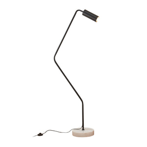 Lampa podłogowa Vatka GU10 metal czarny / marmur, biały [lux.pro]