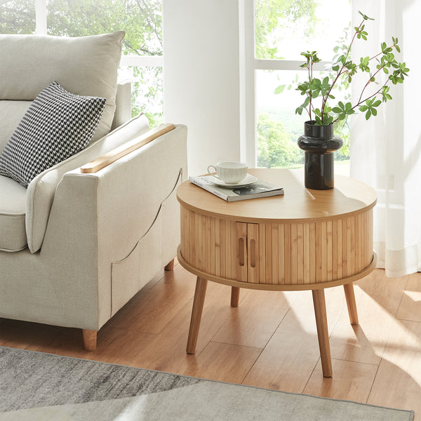 Stolik nocny Nordkapp 45x60 cm bambus [en.casa]