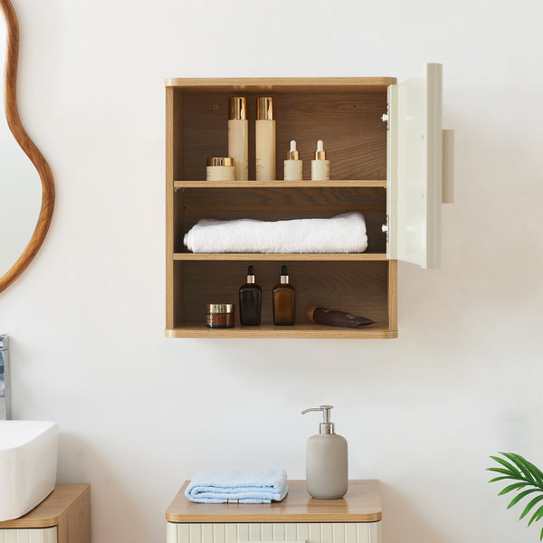 Szafka wisząca Ferrersp 50x45x24 cm dąb optyka/piaskowy [en.casa]