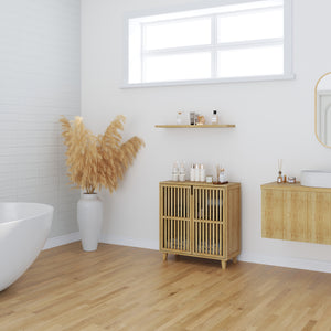 Szafka boczna Sirgerg 77x72x33 cm bambus naturalny [en.casa]