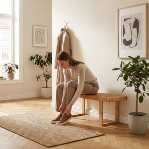 Ławka Aarela 91x41x38 cm bambus [en.casa]