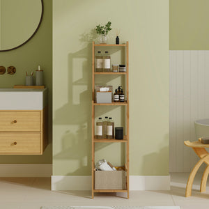 Regał łazienkowy Anun 128x30x30 cm bambus naturalny [en.casa]