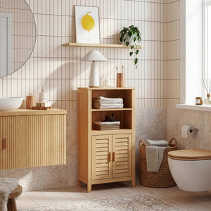 Szafka boczna Rirg 92x50x25 cm bambus naturalny [en.casa]