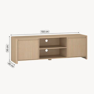 Szafka RTV Takranmaa 150x40x50 cm dąb dekor [en.casa]