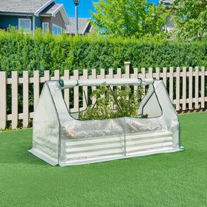 Podniesione łóżko ze szklarnią Balsorano 186x96x98 cm [en.casa]