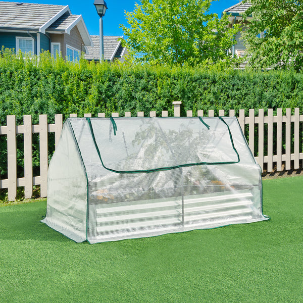 Podniesione łóżko ze szklarnią Balsorano 186x96x98 cm [en.casa]