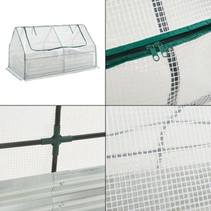 Podniesione łóżko ze szklarnią Balsorano 186x96x98 cm [en.casa]