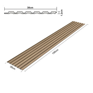 Panel ścienny 3D Borger Set 195x30 cm o wyglądzie jasnego dębu [NEU.HOLZ]