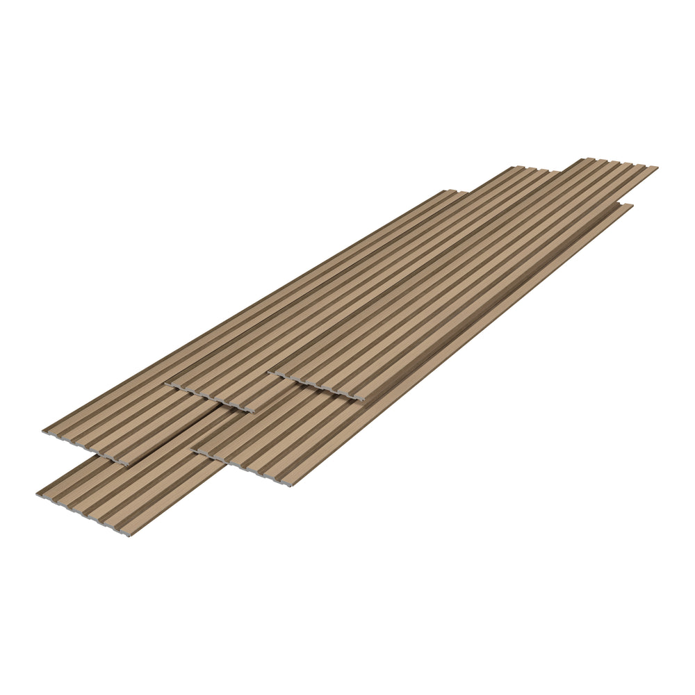 Panel ścienny 3D Borger Set 195x30 cm o wyglądzie jasnego dębu [NEU.HOLZ]