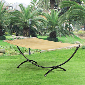 Hamak ze stelażem 290 cm Czarny Uniwersalny casa.pro