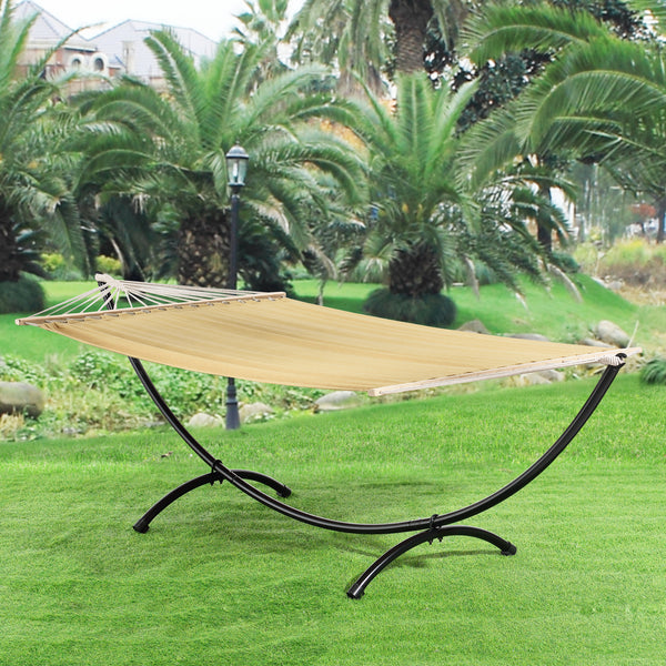 Hamak ze stelażem 290 cm Czarny Uniwersalny casa.pro