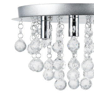 Lampa sufitowa Trio 3x G9 ze sztucznymi kryształami Ø28x20 cm chrom/srebrny