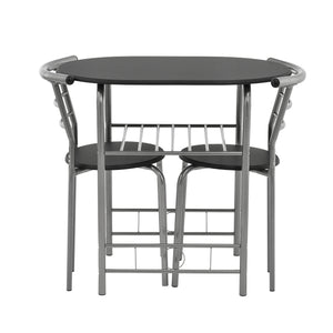 Zestaw jadalniany Yiltornio (zestaw, 3 szt.) czarny/srebrny [en.casa]