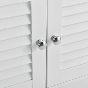 [en.casa]® Rustykalna szafka pod umywalkę 60x60x30 cm biała z półką i drzwiczkami