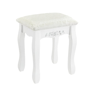 Toaletka Wexford z lustrem + stołek Biały en.casa