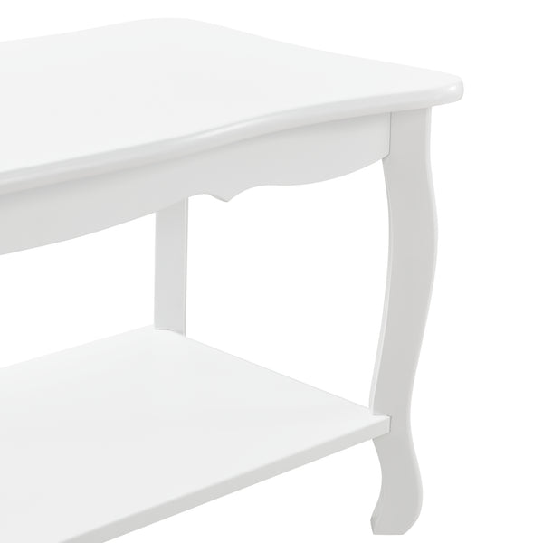 Stolik kawowy Pearl 88x40x42 cm styl Shabby Shic biały en.casa