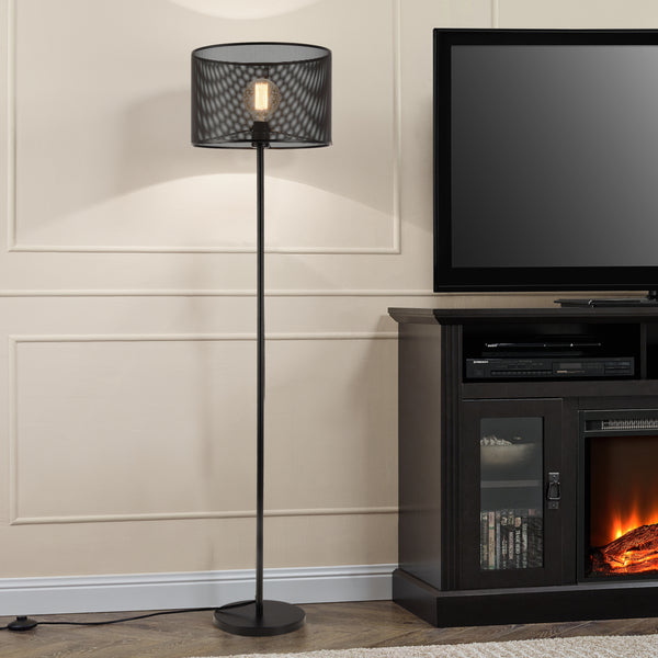 Lampa podłogowa Arensburg 153 cm metal E27 60W czarna lux.pro