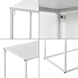 Konsola Aiora 95x110x32cm metalowa biała [en.casa]