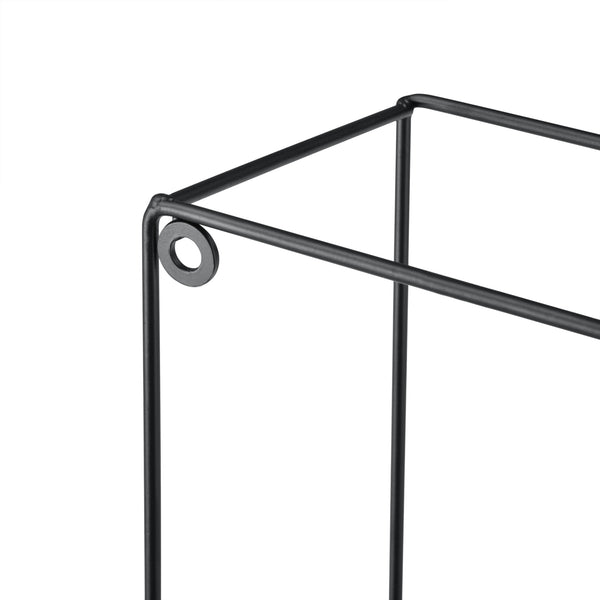 Półka ścienna Eden 30x12x30 cm / 24x12x24 cm 2-częściowa Półki Czarna en.casa