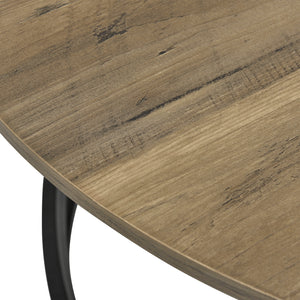 Stolik kawowy Dunedin Ø 79 cm kolory drewna/czarny en.casa