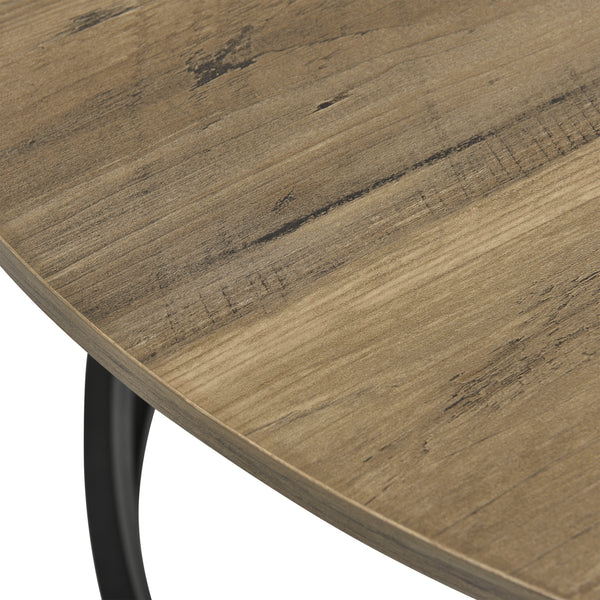 Stolik kawowy Dunedin Ø 79 cm kolory drewna/czarny en.casa