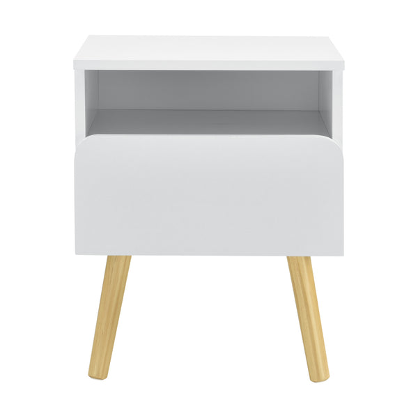 Stolik nocny Dargaville 50x40x34 cm Biały en.casa