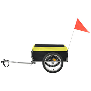 Przyczepka rowerowa 130x65x50 cm Maks. 40 kg Wodoodporna Żółto-czarna pro.tec