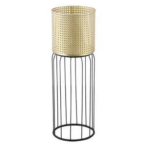 Stojak na doniczkę Maaseik 2-częściowy Czarny-złoty en.casa