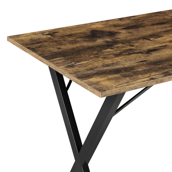 Stół do jadalni Arboga 120x60x75cm dla 4 osób Ciemne drewno en.casa