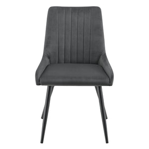 Krzesło do jadalni Alford zestaw 2 krzeseł 83x52x59cm welurowa tkanina ciemnoszary en.casa