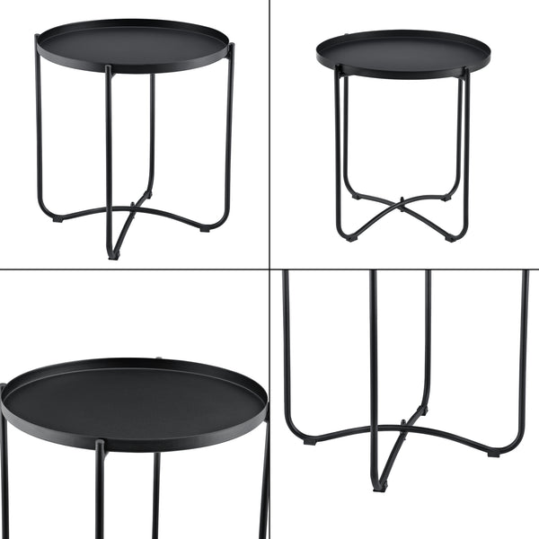 Stół z 2 krzesłami Älvkarleby Black en.casa